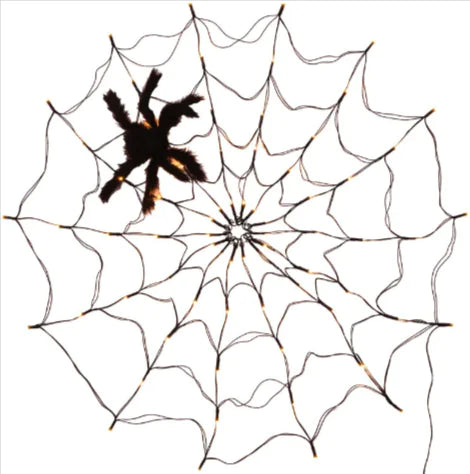 LED Spider Web Halloween Lights – 70 LED Net